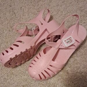 Women's Pink Mary Jane Jelly Heels